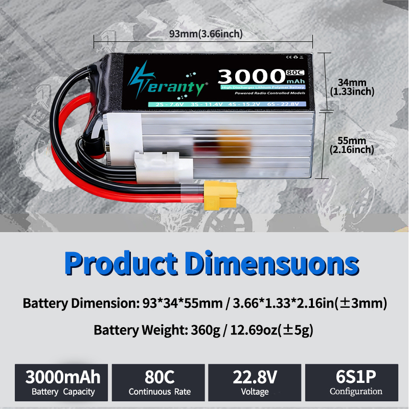TERANTY 6S 22,8V 3000mAh 80C/1 – Rc Helicopter Charger Bewertung und Preis